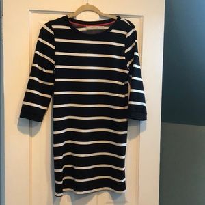 Black and white shift dress